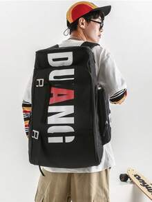 大容量旅行背包，轻质牛津面料，多隔层设计，干湿分离，专用平板电脑隔层和多个口袋，时尚耐用的背包，适合户外探险、徒步旅行、通勤、上学和商务旅行 - 彩色 - 查看 13