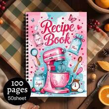 Aesthetic Recipe Spiral Notebook - Blank Page DIY Recipe Book For Cooking Enthusiasts Meal Planning Journal