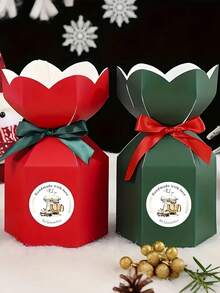 1-150PCS Personalized Christmas Stickers Gift Labels, Customized Christmas Holiday Stickers, Customized Text Round Name Gift Labels, Customizable "Made With Love" Round Stickers - Suitable For Holiday Gift Packaging Stickers, Holiday Decorations, Holiday Envelope Stickers, Candy Dim Sum Packaging Stickers - White - View 4