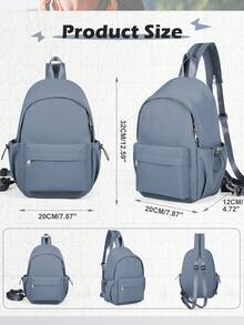 Bolso de pecho funcional convertible, mochila de 2 en 1 - Material de nailon ligero, resistente al agua, perfecto para el transporte diario, salidas casuales y viajes cortos, diseño delgado que ahorra espacio, adecuado para estudiantes, trabajadores de oficina y entusiastas al aire libre