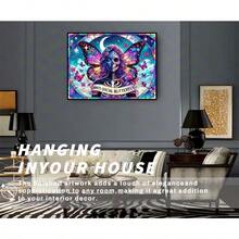 Diamond Painting Kits For Adults Skull Diamond Art Kits For Beginners DIY 5D Full Drill Round Diamond Painting Gem Art For Home Wall Decor Gift 16x12inch