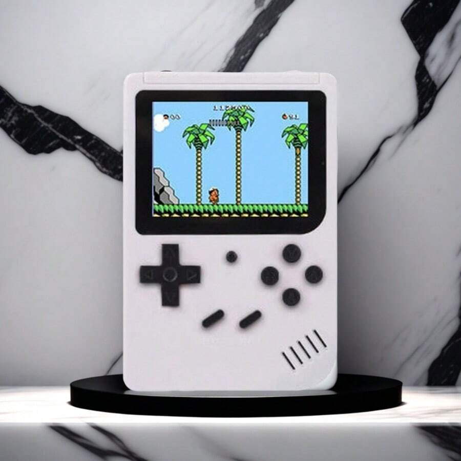2025 Handheld Game Console - Built-In 500 Retro Video Games, Equipped With A Game Controller - 3.5-Inch LCD Display Screen - Portable Game Console, A Mini Electronic Toy Gift Suitable For Both Men And Women, Perfect For Easter Or Birthday Gifts. - 白色 - 查看 1