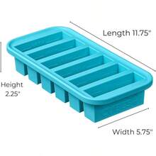 1/2 Cup Silicone Freezer Molds Perfect For Storing Soups Sauces Juices Derts Smoothie Prep And More Freezer Portion Molds For Meal Prepping Aqua 2Pack - Aqua - View 2