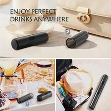 Espumador de leche eléctrico, agitador de café a batería, hace espuma cremosa y rica, mango de plástico ligero y agitador de acero inoxidable 304, diseño de bajo ruido, adecuado para bebidas DIY, amantes del café, camping, recuerdos de boda, regalos de Navidad