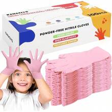 - Guantes de nitrilo desechables para nios de 4 a 10 aos, sin ltex y polvo, tamao para nios, para cocinar, manualidades, pintura, cocina, limpieza unidades - inicial - Ver 2