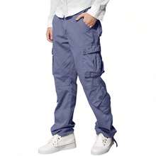 Men's  Cargo Pants - 藍灰色 - 查看 2
