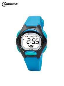 MINGRUI Best-Selling Waterproof Children's Watch, Simple & Fashionable, Luminous Alarm Clock Timer Multi-Function Watch For Boys & Girls, School Supplies, Kids' Gift - Multicolor - View 15