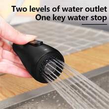 Stainless Steel Kitchen Faucet Single Hole Pull Out Spout Kitchen Sink Mixer Tap Stream Sprayer Head 360 Rotation Faucet Black Kitchen Items Kitchen Accessories Kitchen Tools - Black - View 7