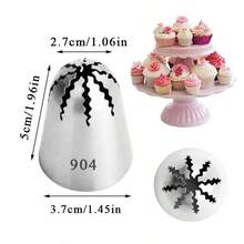 Bộ 4 món miệng khuôn hoa văn lớn 901 902 903 904 Vòi phun trang trí bánh, khuôn nướng bánh cupcake, dụng cụ làm bánh, dụng cụ tạo hoa văn, dụng cụ làm bánh, bánh quy kem, dụng cụ nhà bếp - Bộ trang trí - Xem 10