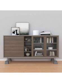 Bed Risers 1 Inch Set Of 6, Heavy Duty Bed Elevators Lifts Up 2, 000 Lbs Furniture Risers Bed Frame And Sofa, - 灰色6個裝+1寸 - 查看 4