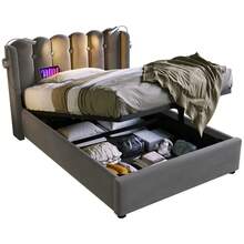 Bed Bases & Foundations - Grey + Velvet + 90cm*200cm - View 5