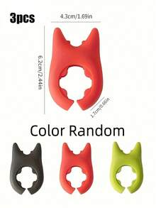 3 件套硅胶厨具 - 防溢勺和锅盖架，尺寸：1.69 英寸 * 2.44 英寸，随机硅胶颜色，多功能锅铲架，适合家庭和厨房餐厅使用 - 多色 - 查看 14