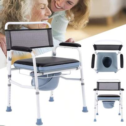 Portable Toilet Folding Commode Chair