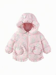 Balabala BalaOne Baby Down Jacket 2025 Winter, Thick Warm Outerwear For Girls - Red Hue - View 1