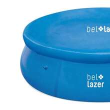 Capa Proteção para Piscina Inflável 244cm e 366cm de Diâmetro com Corda Belfix - Azul - Visão 3