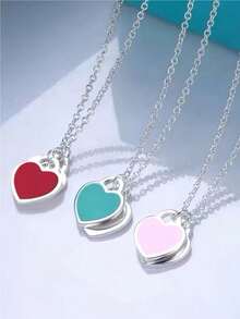 1 Piece 925 Sterling Silver Bead Chain Heart-Shaped Pendant Bracelet For Women Street Versatile Fashion Designer Jewelry Party Wedding Adjustable Length - Beaded Bracelet - View 11