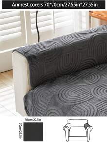 1 Vỏ gối sofa dày ấm áp thời trang thu đông, đệm ghế sofa chống trượt hiện đại tối giản, vỏ bọc sofa chống bụi và có thể giặt được, mềm mại và chống phai màu, thân thiện với thú cưng, phù hợp với ghế sofa hình chữ L và ghế sofa 1/2/3/4 chỗ ngồi, thích hợp cho phòng ngủ, văn phòng, phòng khách - Màu xám đen - Xem 14