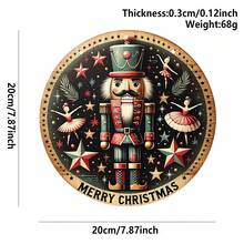 Vintage Christmas Nutcracker Decorative Wall Hanging Sign - Manufactured Wood Welcome Plaque With Nutcrackers Theme, Multipurpo