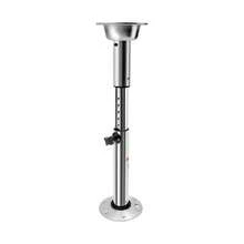 Height-Adjustable Bar Stool Base - Silver Aluminum Counter Stool Pedestal With 17cm Dual Base Plates, 56.5-72cm Range For Customizable Seating Solutions - Silver - View 8