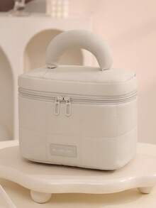 1 件装韩版格子化妆包旅行大号女士化妆包手提包化妆旅行洗漱包必备礼品收纳包拉链配件美甲包、房间装饰、包包、化妆包、梳妆台、旅行、化妆包、旅行必备化妆包化妆袋洗漱包洗漱包邮轮必备度假必备男女通用