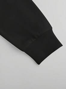 Sudadera grande con cuello redondo, Día De San Valentín, Lindo Bicicleta Con Corazones, Camiseta Gráfica, Regalo - Playeras De Mujer, Patrón Estampado, Salir Dama, Outfits de otoño y invierno - Negro - Ver 3