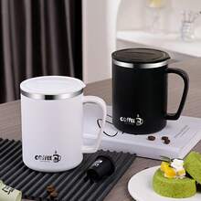 High Quality Stainless Steel Coffee Cup With Lid For Both Men's And Women's Household Use, Office And Household Water, Portable And Durable, Ideal For Daily Use In Homes And Offices, And The Perfect Gift - Multicolor - View 6