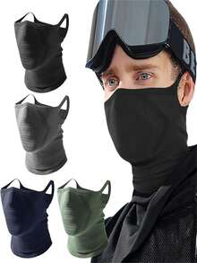 5 peças/1 peça Máscara Facial Meia Face, Acessório Masculino, Máscara Facial para Ciclismo à Prova de Vento, Adequada para Ciclismo, Caminhada, Corrida - Muito Fresca, Leve, Respirável, Perfeita para Atividades ao Ar Livre!