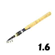 1.65米、1.8米、2.1米、2.4米、2.7米轻型伸缩碳纤维旋转式钓竿，带EVA手柄和轮子，适合在湖泊中钓鳟鱼 - 彩色 - 查看 17