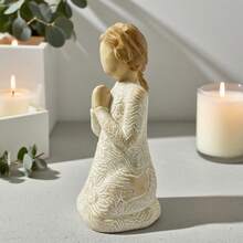 MINGZHANG 1 Girl Sculpture, Resin Hand-Painted Sculpture Figure, Exquisite Pattern Carving, Home Desktop Table Decoration Small Sculpture, Suitable For Living Room Decoration, Christmas Home Decoration, Home Décor - 彩色 - 查看 5