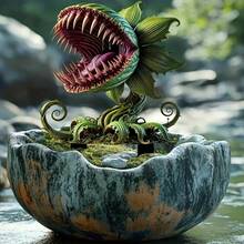 1pc Acrylic Carnivorous Plant Garden (20cm X 17cm), Bohemian Outdoor Art, Suitable For Planters, Lawns And Yards, Multi-Purpose Decor, Christmas Gift For Plant Lovers, Garden Accessories, Christmas Decoration