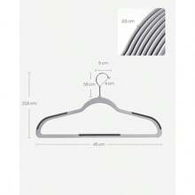 - Perchas de plstico para Ropa, Paquete de 30 Perchas, Ahorro de Espacio, Gris Claro y Gris Oscuro UCRP30G - Gris Claro + Gris Oscuro + Paquete de 30 - Ver 6