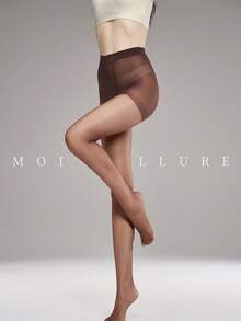 1 件女士半透明性感连裤袜，适合约会、派对、日常穿着 - 咖啡棕 - 查看 6