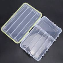 Almacenamiento de Tacos de Pesca de Caja de Luya, Caja de Cebo Transparente Duradera con 4 Hebillas, Gran Espacio de Doble Capa para seuelos de truchas, cebos, Ganchos y - #211 - Ver 5