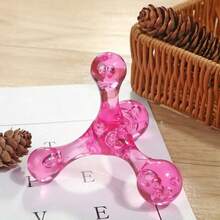 1 pieza Masajeador manual mini con 4 bolas transparentes, herramienta de masaje corporal para cuello, columna vertebral, cintura, piernas y espalda, alivia la tensión, relaja los músculos, diseño de punto de presión en forma de triángulo - Ligero y portátil, duradero, unisex, adecuado para todas las estaciones, regalo ideal para amante/amigo/anciano, Navidad, Año Nuevo, sin batería requerida - Multicolor - Ver 15