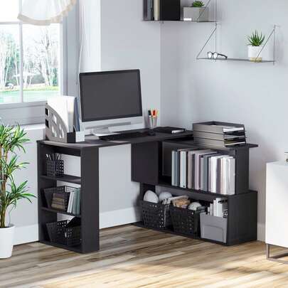 HOMCOM Armazenamento para mesa e gavetas