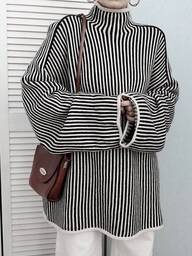 Plus Size Turtleneck Long Sleeve Sweater, Autumn/Winter