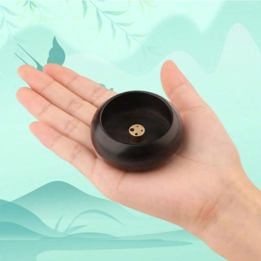Ebony Incense Holder Handcrafted Wooden Incense Burner Elegant Aromatherapy Holder For Home Décor, Perfect For Meditation And Relaxation With Soothing Fragrance Experience - 1pcs/Ebony - View 1