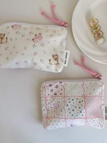 A New Korean-Style Cute Fresh Animal Printed Coin Purse Card Holder Mini Zipper Bag, Earphone Bag, Necklace And Ring Storage Bag, Suitable For Storing Small Items When Shopping Or Going Out, Portable For Everyday Carry, Perfect As A Holiday Gift For Children, Moms, Close Friends, And Sisters, Suitable For All Seasons., Makeup Pouch, Cosmetic Bag, Large Capacity, Large Makeup Bag, Christmas Gifts, Pouch, Gifts For Women, Pouch / Small Handbag, Makeup Organizer, Mini Pouch, Large Capacity Pouch, Gifts For Women, Christmas Gifts, Gift Ideas For Women - Multicolor - View 4
