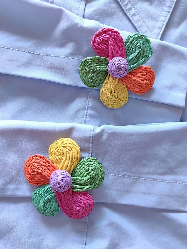 2 Stücke Hemdknopfabdeckungen, handgemachte Manschettenknöpfe mit Blumen für Frauen, in verschiedenen Farben erhältlich, dekorative Hemdknöpfe, Vollmessing-Basis, elegante Accessoires, hochwertiger Schmuck, Geschenk für Geschäft, Alltag, Partys, Hochzeiten, Hochzeitsbegleitung