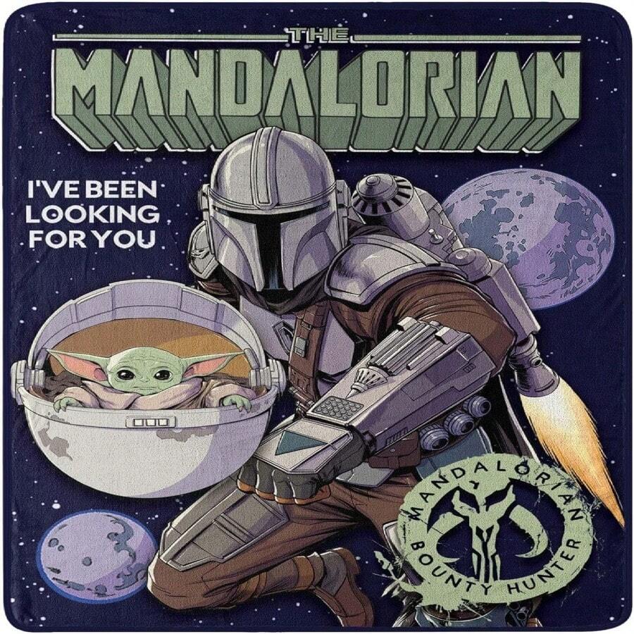 Star Wars Mandalorian Bounty Hunting Micro Raschel Throw Star Wars Blankets - trắng - Xem 1