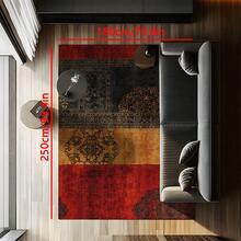 1pc European Classic - Gothic Color Block Patchwork Bohemian Carpet, Super Soft Plush Faux Cashmere Modern Area Rug, Machine Washable, Suitable For Living Room, Bedroom, Office And Dining Area - Perfect For Halloween, Christmas, Easter, Thanksgiving Decor, 700GSM, Indoor/Outdoor Use, Home Decor - Multicolor - View 11