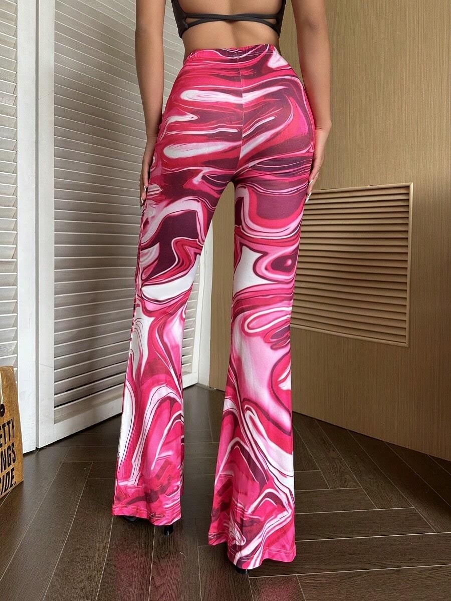 Pantalones de yoga de cintura alta con estampado, de alta elasticidad, que estilizan las piernas y levantan el trasero, de moda europea y americana, para uso casual y entrenamiento de mujeres