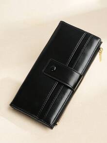 BATSIOE Vintage Oiled Leather Long Wallet For Women Large Capacity Multi-Function Zipper Clutch Purse Coin Pouch Money Wallet Purse Wallet