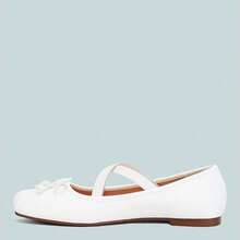 Leina Faux Leather Ballet Flats - White - View 3