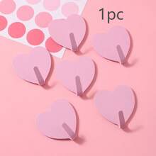 3 piezas Ganchos decorativos de pared en forma de corazón rosa. No se necesita perforación. Perfecto para la decoración de la habitación de una niña. Estilo minimalista. Se puede usar para colgar llaves, abrigos, toallas, sombreros, joyas, paraguas, etc. Adecuado para la sala de estar, dormitorio, oficina, decoración del hogar, decoración de la habitación, decoración de pared, regalo de cumpleaños/graduación.