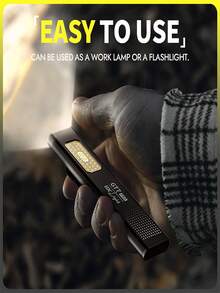 Lanterna Magnética COB de 550 Lúmens com Carregamento USB-C, Luz Portátil à Prova d'Água IPX4 para Reparos Automotivos, Camping, Emergência, Cabe na Caixa de Ferramentas e Mochila