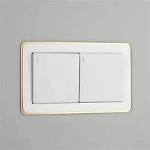 1pc Acrylic Smooth Switch Cover - Elegant Narrow Edge Design, Decorative Switch And Outlet Cover For Wall Protection - Multicolor - View 2