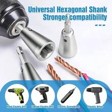 Herramienta  de alambre para taladro, tuerca de alambre  de alambre Herramienta de pelacables con de portabrocas de 14 pulgadas Herramientas de desmontaje rpido, conector de - Verde-3 piezas - Ver 3