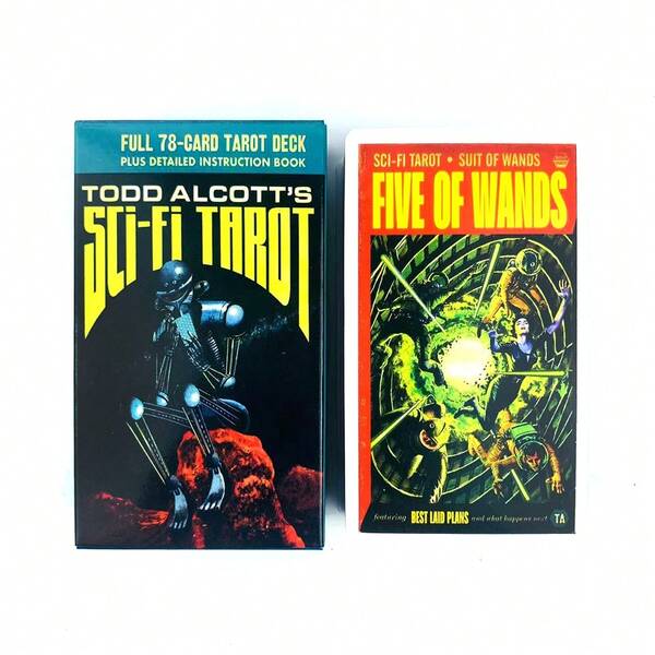 High-Quality Sci-Fi Themed Tarot Card Set, Consisting Of 78 Standard Cards Featuring Futuristic Illustrations Designed For Adult Collectors And Enthusiasts.