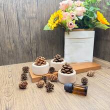 1 Stück Holz Ätherisches Öl Diffuser - Natürliches Tannenzapfen Design. Dieser kompakte zylindrische Diffuser benötigt keine Batterien und ist ideal für den Heimgebrauch, Feierlichkeiten, Partygeschenke, Büros, Autos, Schränke, Yoga-Studios und Spas. Perfekt für Schlafzimmer Dekoration, Wohndekoration, Diffusion ätherischer Öle und als Geschenk.